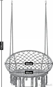 Záhradné kreslo Závesná stolička Bocian + VANKÚŠ - 3