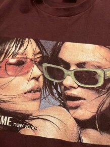 Supreme sunglasses tee S burgundy - 3