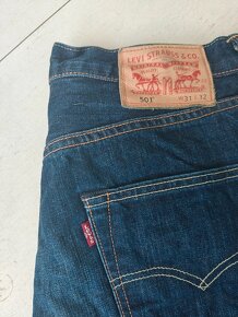 LEVIS 501 31/32 námornícka  modra panske rifle džínsy - 3