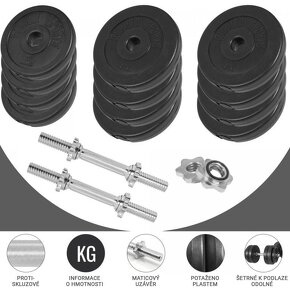 Plastové/cementové jednorúčky GORILLA SPORTS    2 x 15 kg - 3