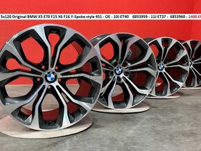 R20 5x120 BMW X5 E70 F15 X6 F16 DVOJROZMER 20" letne - 3