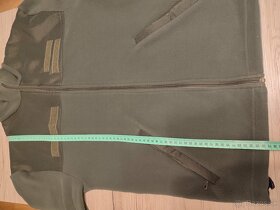 Vojenská zelená flísová bunda - 3