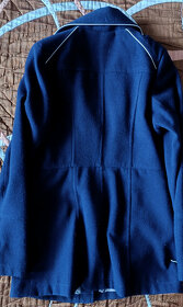 Tmavomodrý dámsky kabát na zips - 3