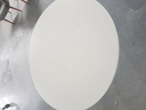 Stôl gulatý biely 1007 - 3