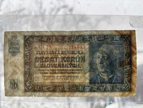 ►►►10 Slovenských korún r. 1939 Uv 39 Neperforovaná◄◄◄ - 3