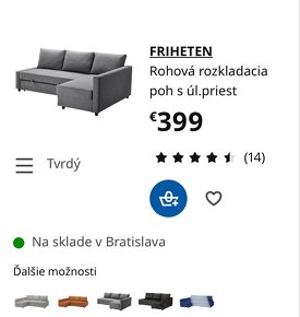 Ikea rozkladacia sedačka s úložným priestorom - 3