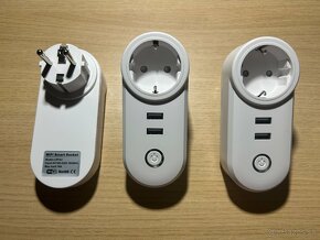 3 kusy -- Tuya Wifi Smart 1x zástrčka + 2x USB vstup - 3