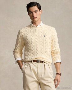 Ralph Lauren Cable-Knit Cotton Jumper, velkost XL - 3