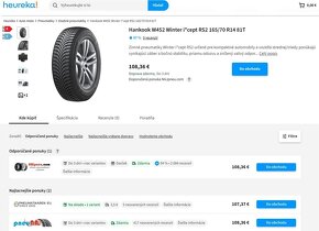 Zimné pneumatiky 165/70 R14 pár - 3