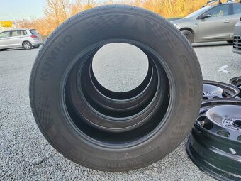 3x Letné pneu KUMHO + 4xplechové disky 16" Octavia IV - 3