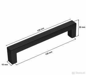 predám novú nepoužitu sadu čiernych úchytov na nábytok - 3