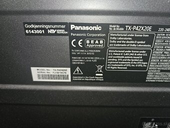 Predám HD plazmový televízor Panasonic Viera TX-P42X20E - 3