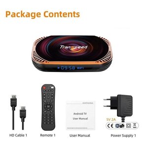 Android 11 TV Box, Transpeed X4, 4/32GB, S905X4 - 3