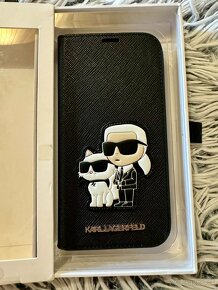 apple iphone 15 pro karl lagerfeld kryt black saffiano book - 3