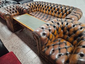 Chesterfield štýl,kožená,farba western 3+1+1 - 3