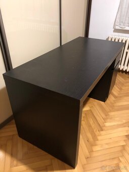 Písací stôl Ikea MALM - čierny - 3