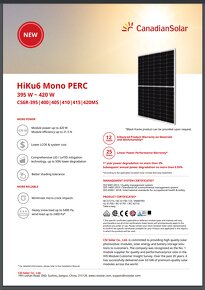 Fotovoltaický panel - Canadian Solar CS6R 410MS sf - 3