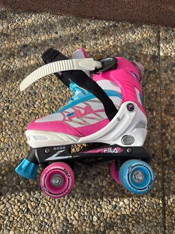 FILA Roller Skate Joy - dievčenské - nastaviteľné bielo-ružo - 3