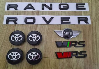 Napis RANGE ROVER, SKODA VRS, MINI COOPER - 3