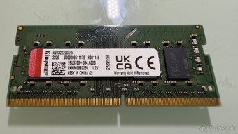 Predám 2x 16GB DDR4 PC3200 Kingston - 3