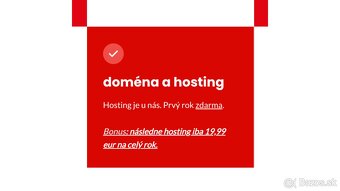 🔥 Web za 149 eur. Doména aj hosting. - 3