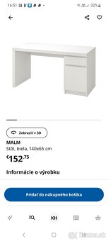 Malm, písací stol Ikea - 3