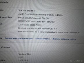 Počítač Lenovo.Intel i5-4670 4x3,40GHz.8gb ram.256gb SSD. - 3