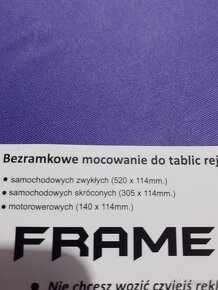 Predám bezramovy drziak SPZ - 3