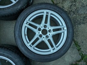 17" hliníkové disky 5x120 + letné pneu 225/50 R17 - 3