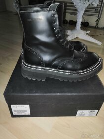 Kožené workery KARL LAGERFELD Stiefel PATROL veľ.41 originál - 3