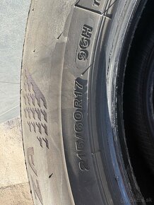 Bridgestone turanza 215/60 r17 96H letne “Nové” - 3