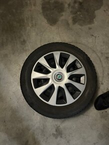 Zimná sada Škoda Fabia 185/60 R15 88T + plechové disky - 3