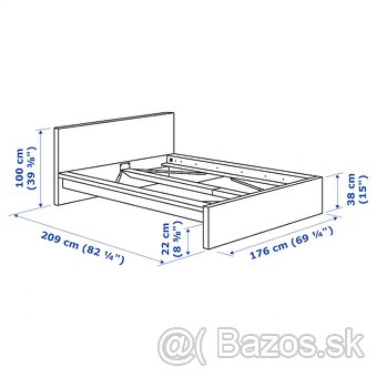 Ikea -  posteľ MALM 180x200 cm - Nová - 3