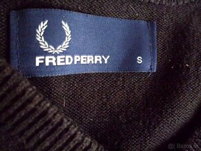 Fred Perry pánsky bavlna čierny sveter  S-M - 3