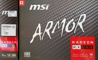 Predám MSI Radeon RX 580 ARMOR 8GB - 3