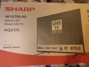 predám  TV SHARP  4K ultra HD  65´´,   harman kardon - 3