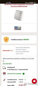 Riadiaca jednotka termostat Evohome Touch Wifi Honeywell - 3