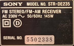 Predám receiver Sony STR-DE235 - 3