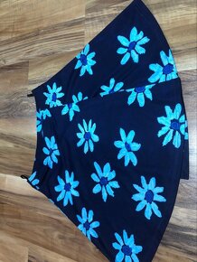 Dámska modrá kvetinová sukňa - XS - 3