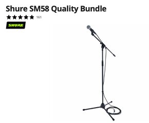 Predám set mikrofónov Shure SM58 Quality Bundle - 3