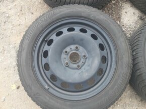 Plechove disky 5x112r16+zimne gumy 205/55r16 - 3