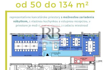 Reprezentatívny priestor s kuchynkou a parkovaním, 134m2 v O - 3