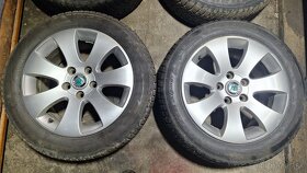 Original ALU disky Škoda 5x112 r16+zimné pneu - 3