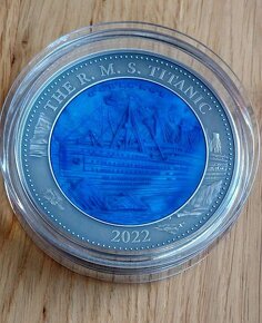 Titanic 110 let, stříbrná mince 5 oz Perleť Antique Finish - 3