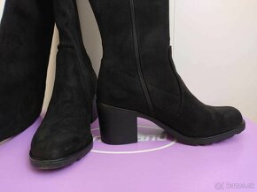 Dámske čierne čižmy nad kolená Graceland (Deichmann) - 3
