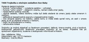 Sun Baby detská Trojkolka S Otočným Sedadlom T400 - 3