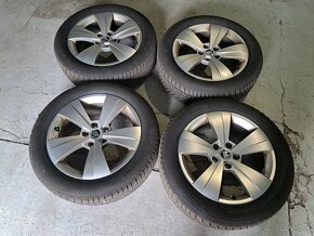 Predam Original elektrony Skoda 5x112 R17 a zimne pneu - 3