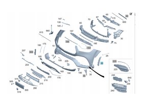 Mercedes GLE W167 2018-23, prava lista naraznika, novy diel - 3