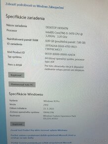 PC HP SFF Win10, i5-3470, 8GB RAM, 120GB SSD, 320GB HDD - 3