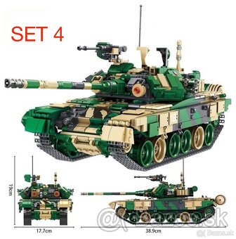 Stavebnice tankov + postavičky - typ lego - nové - 3